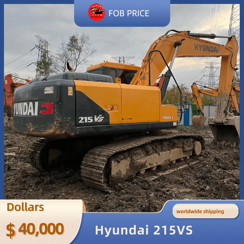 used Hyundai 215VS backhoe excavator for earth-moving for sale in China