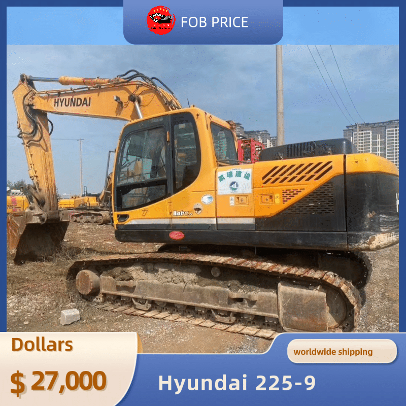 used Hyundai 225 backhoe excavator for earth-moving for sale in China