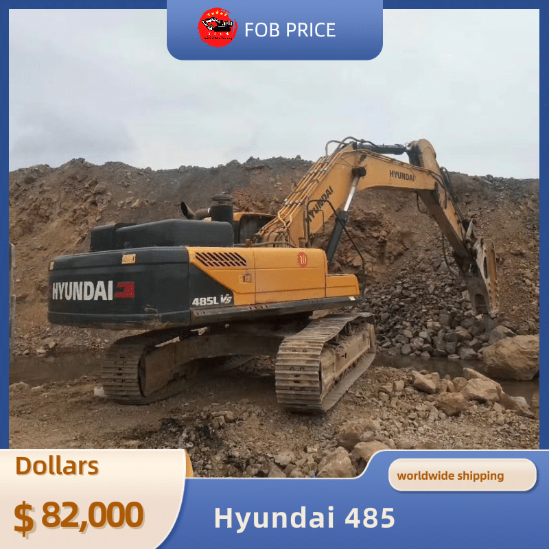 used Hyundai 485 backhoe excavator for earth-moving for sale in China