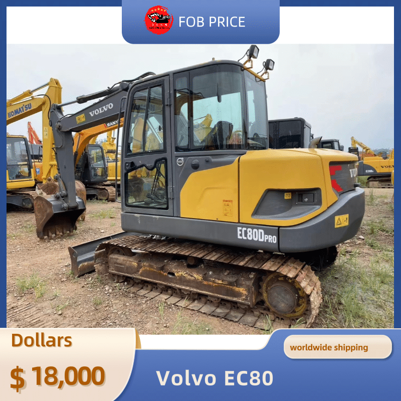 used Volvo EC75 backhoe excavator for earth-moving for sale in China